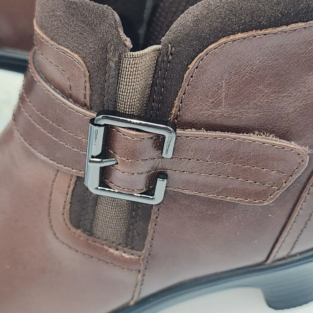Bioheels Orthofeet Emma Chocolate Brown Leather Ankle Boots 242 Size 8.5B